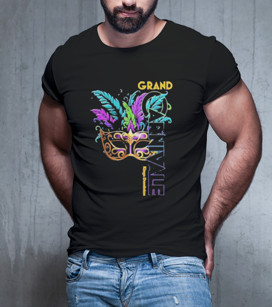 Grand Carnivale Kings Dominion Mask Feather T-Shirt