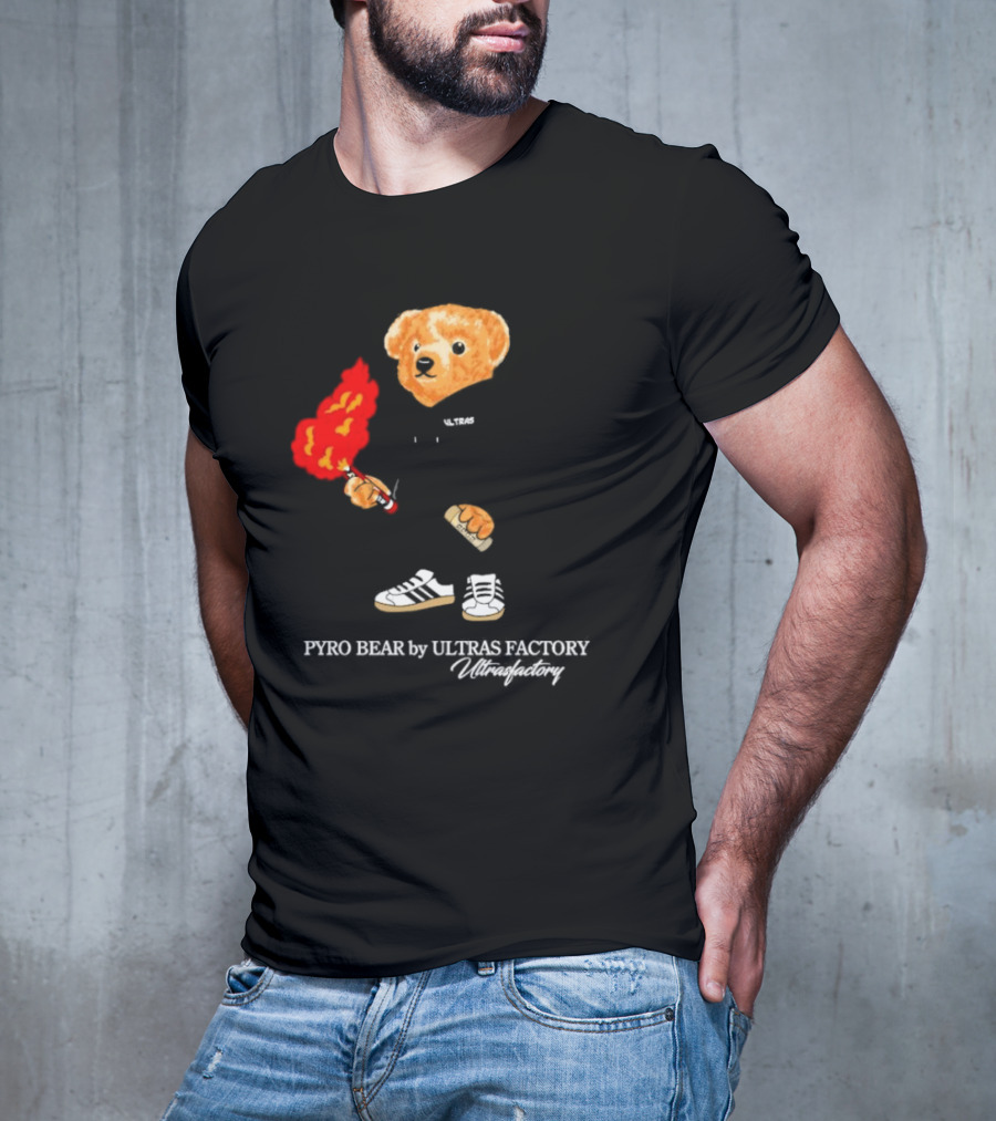 PYRO BEAR Ultras Factory Ultrasfactory Shoes Flame T-Shirt