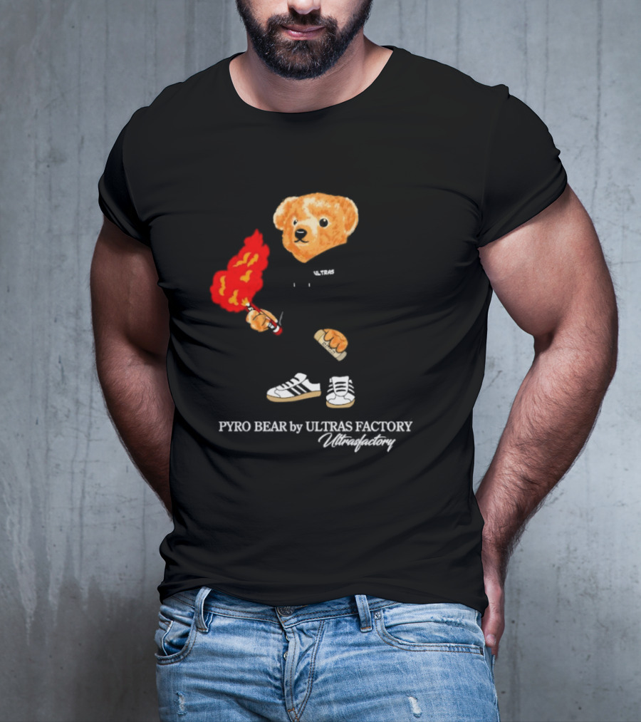 PYRO BEAR Ultras Factory Ultrasfactory Shoes Flame T-Shirt