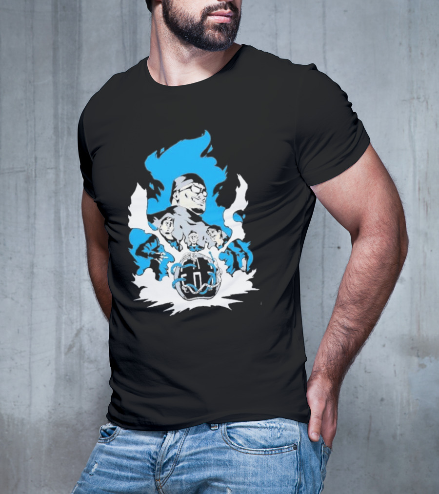 Mega64 Master Collection Featuring Iconic Characters And Explosive Blue T-Shirt