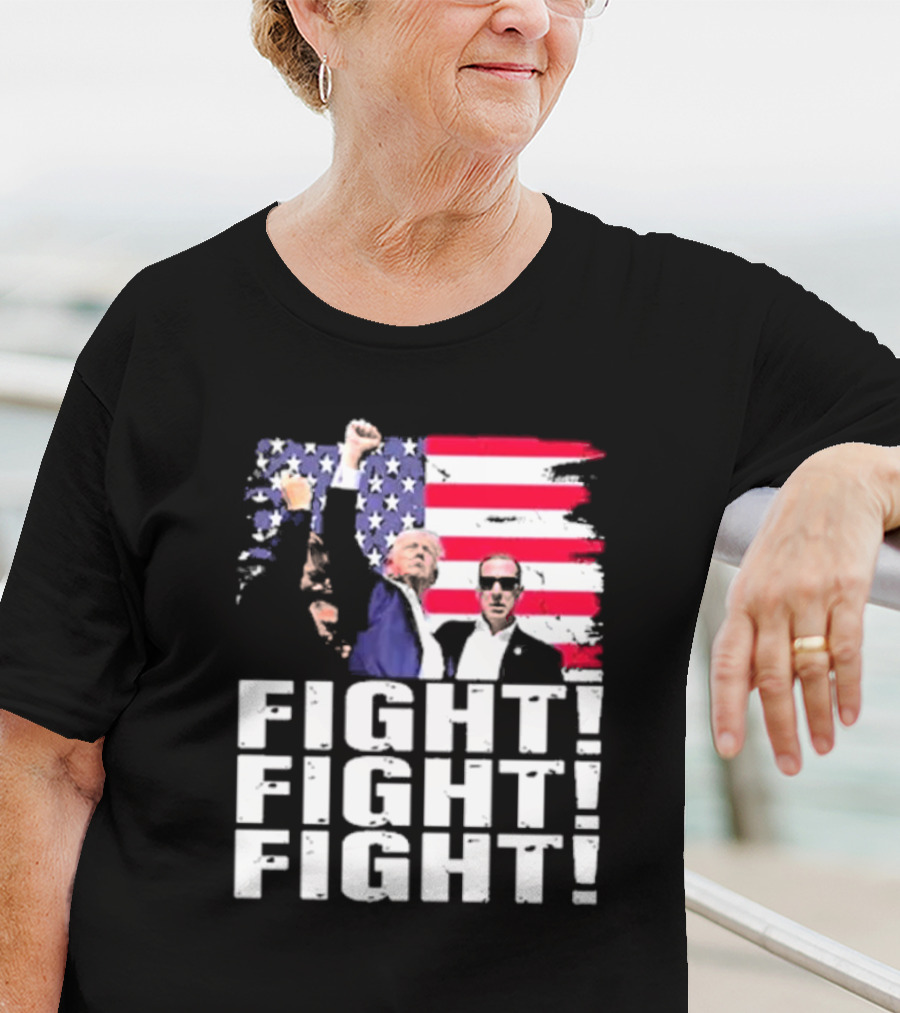 Fight Fight Fight Donald America Flag T-Shirt