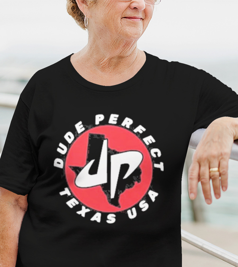 Dude Perfect DP Logo Texas USA Red Circle T-Shirt