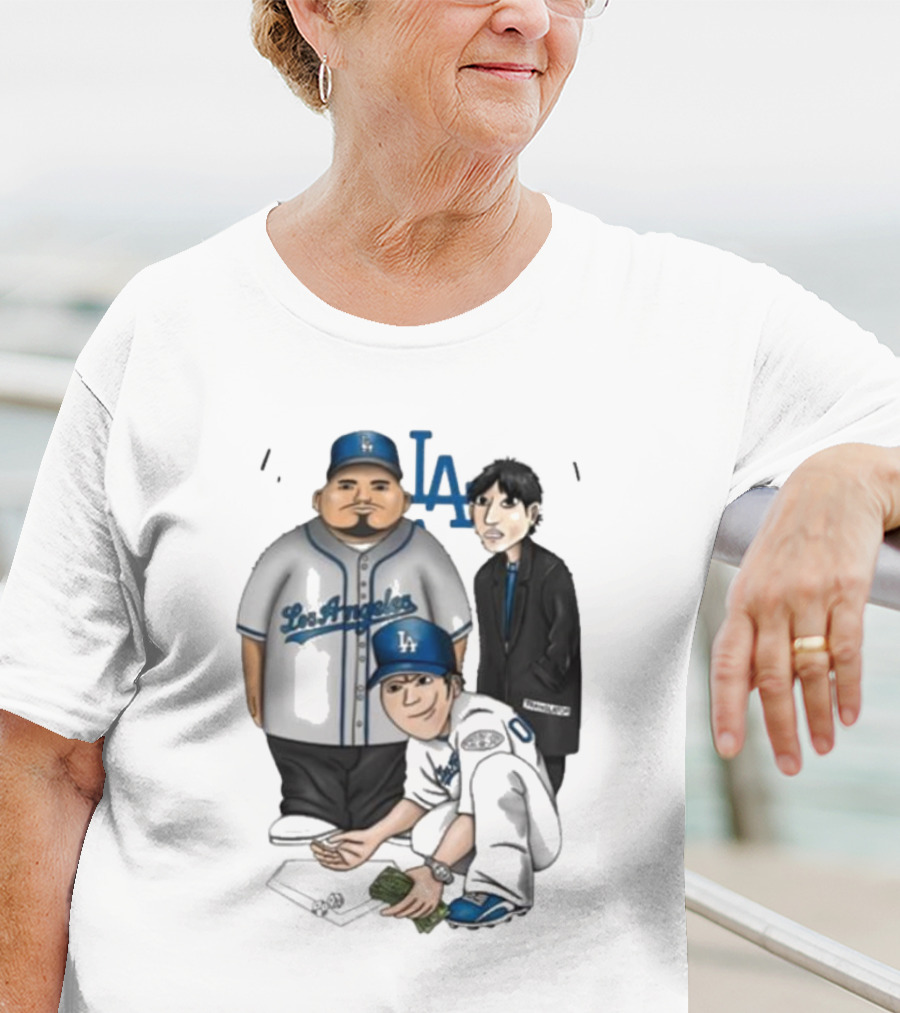 Elitelikethat Life's A Gamble Los Angeles Baseball Characters T-Shirt
