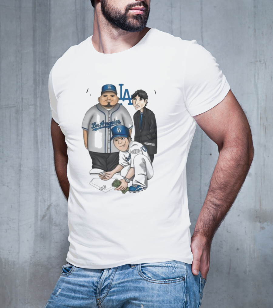 Elitelikethat Life's A Gamble Los Angeles Baseball Characters T-Shirt