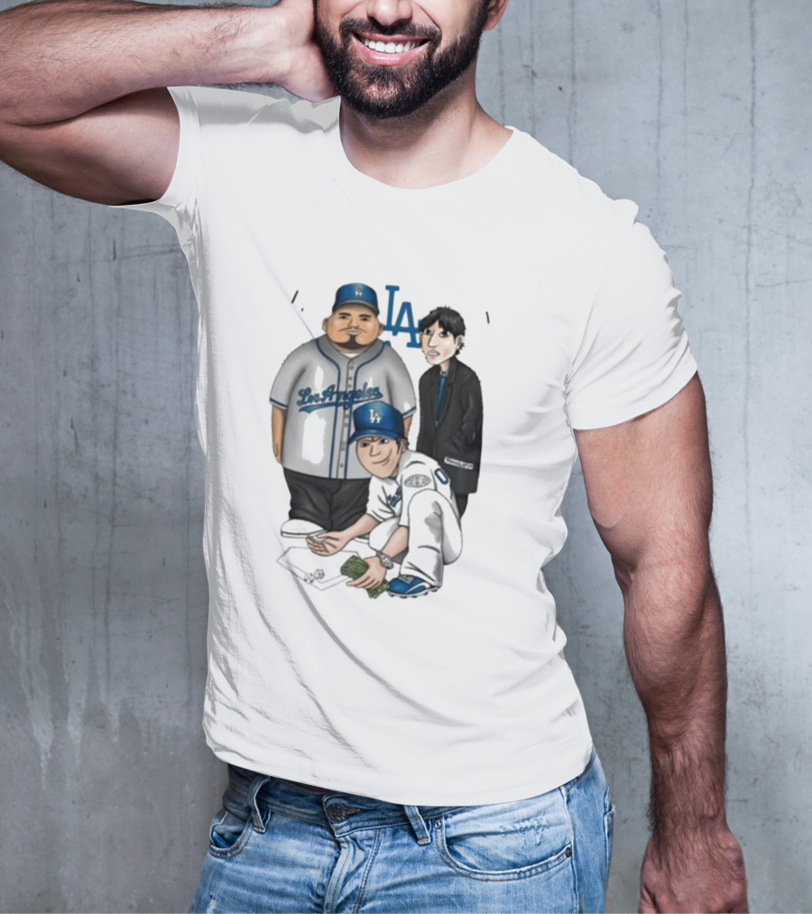 Elitelikethat Life's A Gamble Los Angeles Baseball Characters T-Shirt