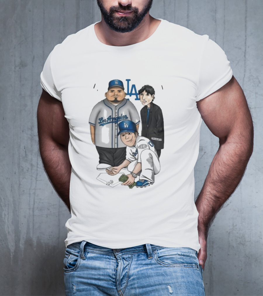 Elitelikethat Life's A Gamble Los Angeles Baseball Characters T-Shirt
