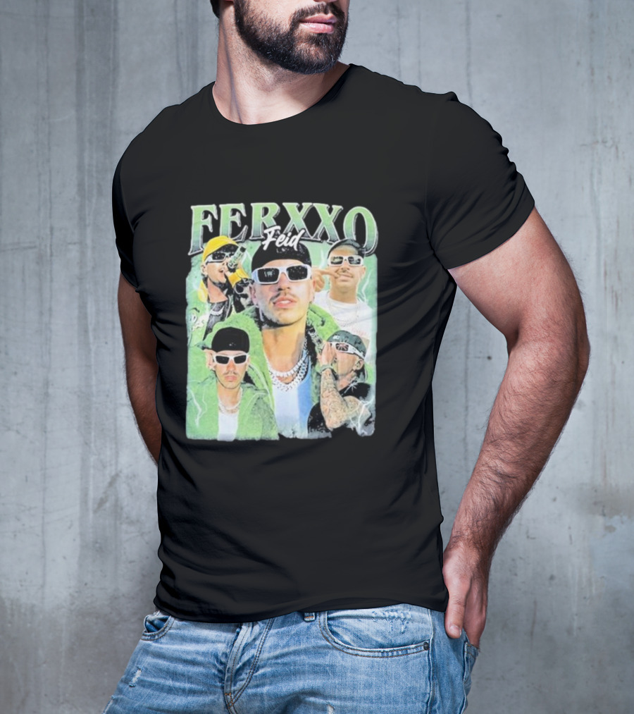 FERXXO Feid Green Style Collage T-Shirt
