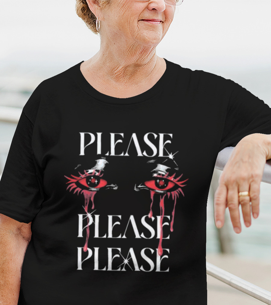 Galactixy Please Please Please Blood Eye Red Crying Eyes T-Shirt
