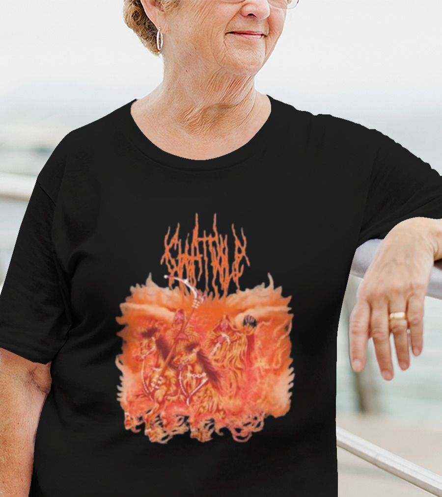 Chat Pile Fiery Orange Gothic Inferno T-Shirt