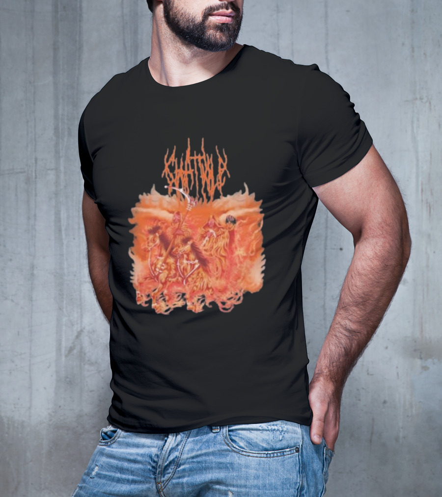 Chat Pile Fiery Orange Gothic Inferno T-Shirt