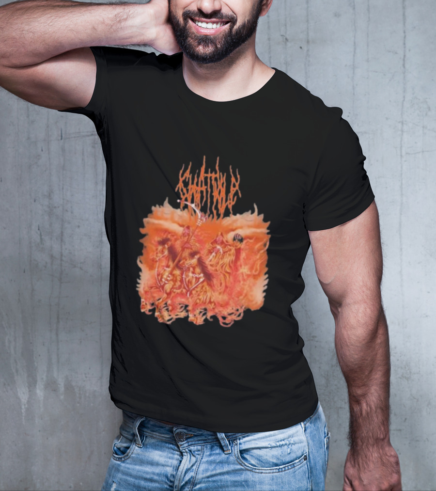 Chat Pile Fiery Orange Gothic Inferno T-Shirt
