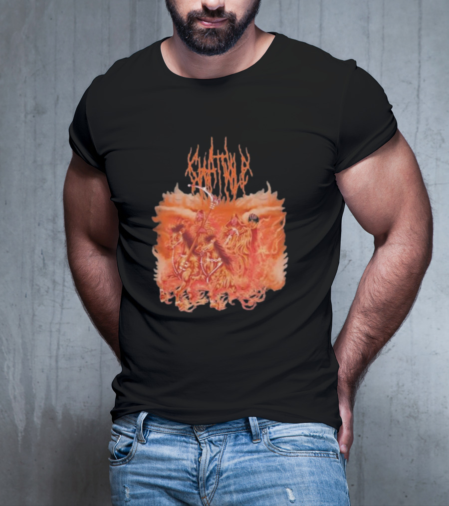 Chat Pile Fiery Orange Gothic Inferno T-Shirt