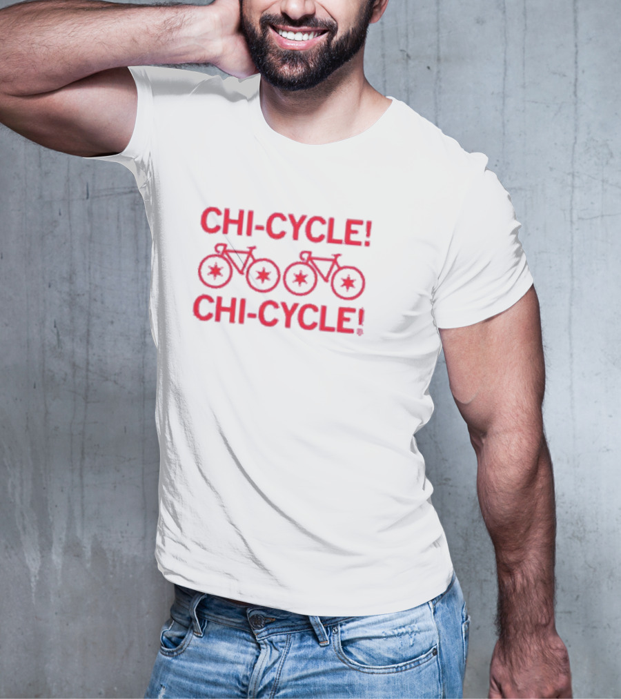 Chi-Cycle Chi-Cycle Chicago Bicycle Star Wheels T-Shirt