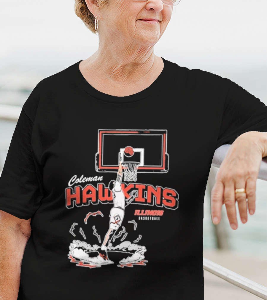 Coleman Hawkins Illinois Basketball Dunk T-Shirt
