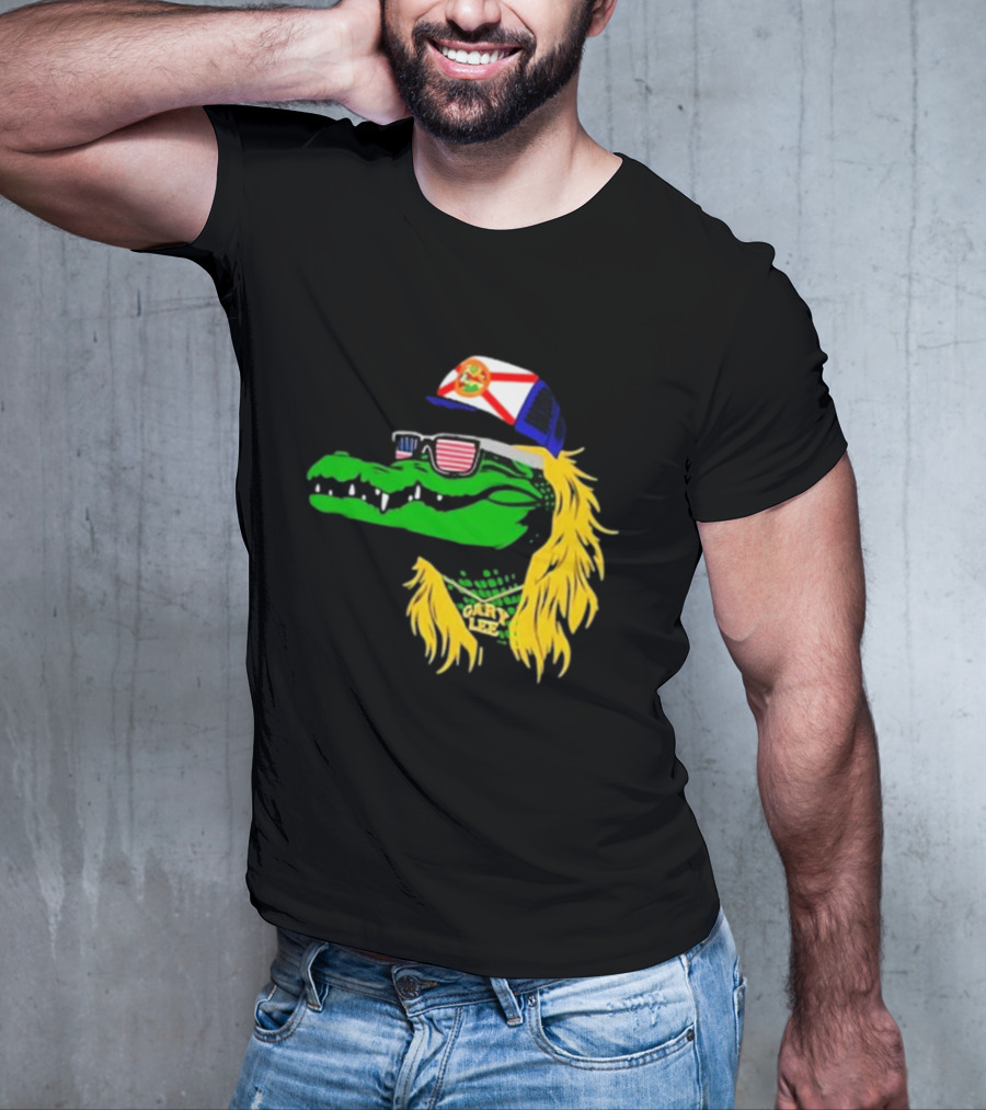 Conservativeant Wearing Gary Lee Gator With Trucker Hat And Sunglasses T-Shirt