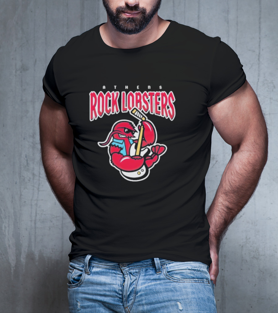 Athens Rock Lobsters Playing Guitar T-Shirt