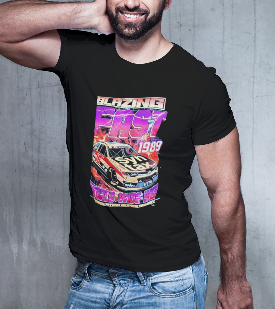 Blazing Fast 1989 Syntax Racing World Wide Web HTML Car T-Shirt