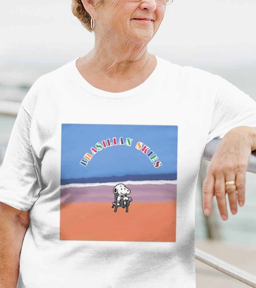 Brasilian Skies Snoopy Beach Scene T-Shirt