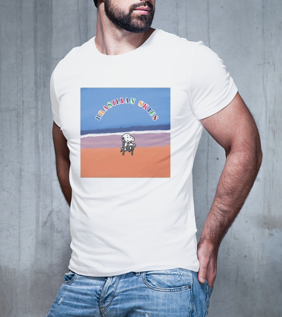 Brasilian Skies Snoopy Beach Scene T-Shirt
