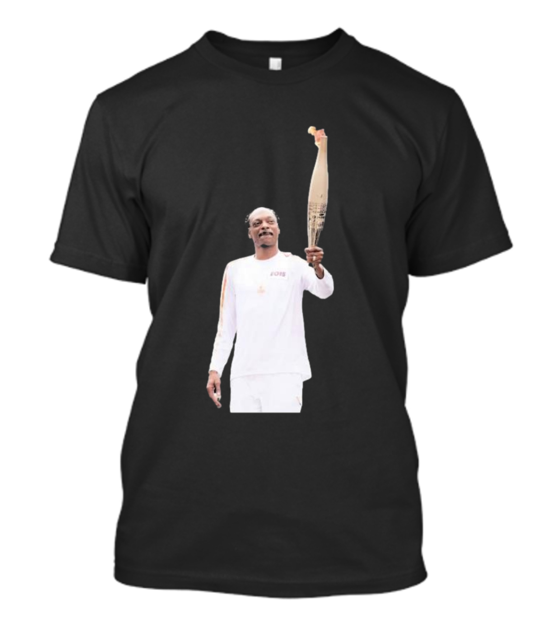 Snoop Dogg Carries Olympic Torch In Iconic White Attire T-Shirt
