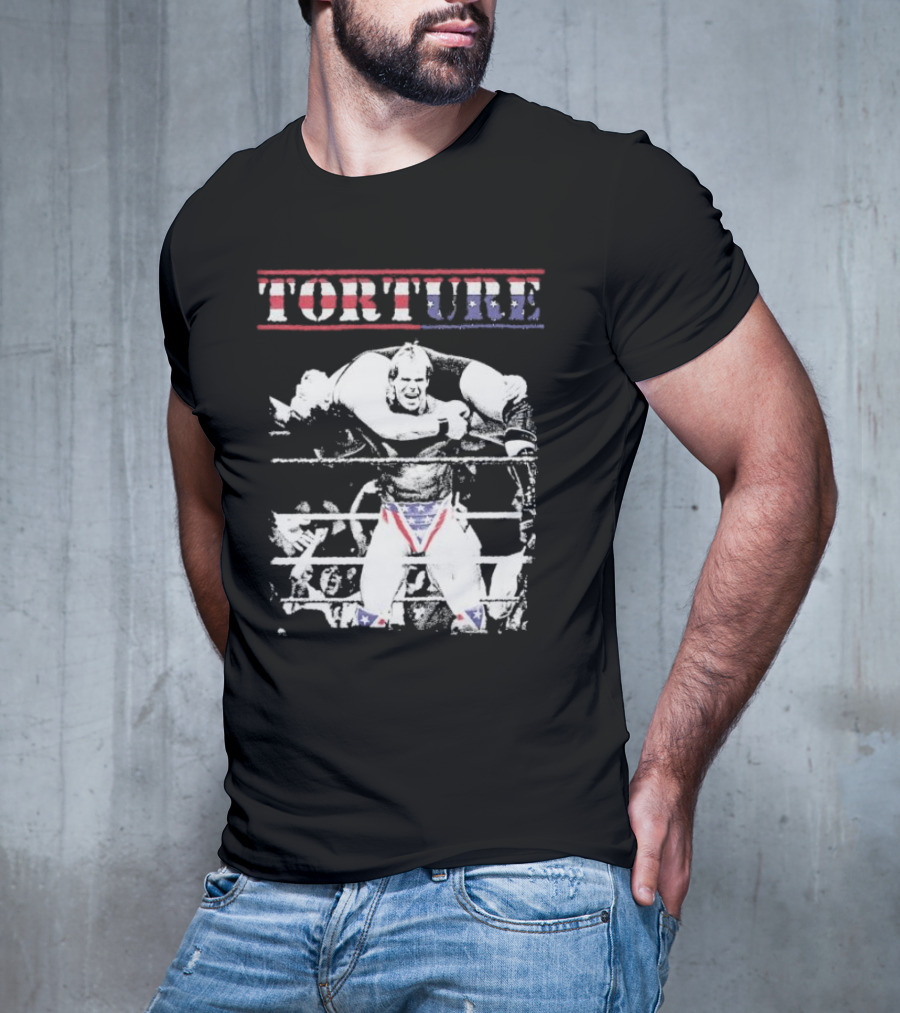 Torture Wrestling Sucks Collab Patriotic Wrestler Carrying Opponent T-Shirt