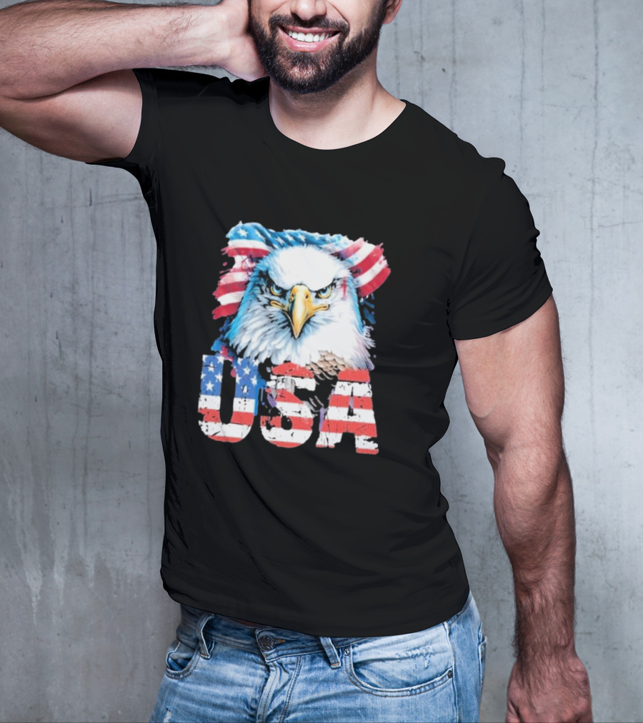 USA Patriot Eagle American Flag T-Shirt
