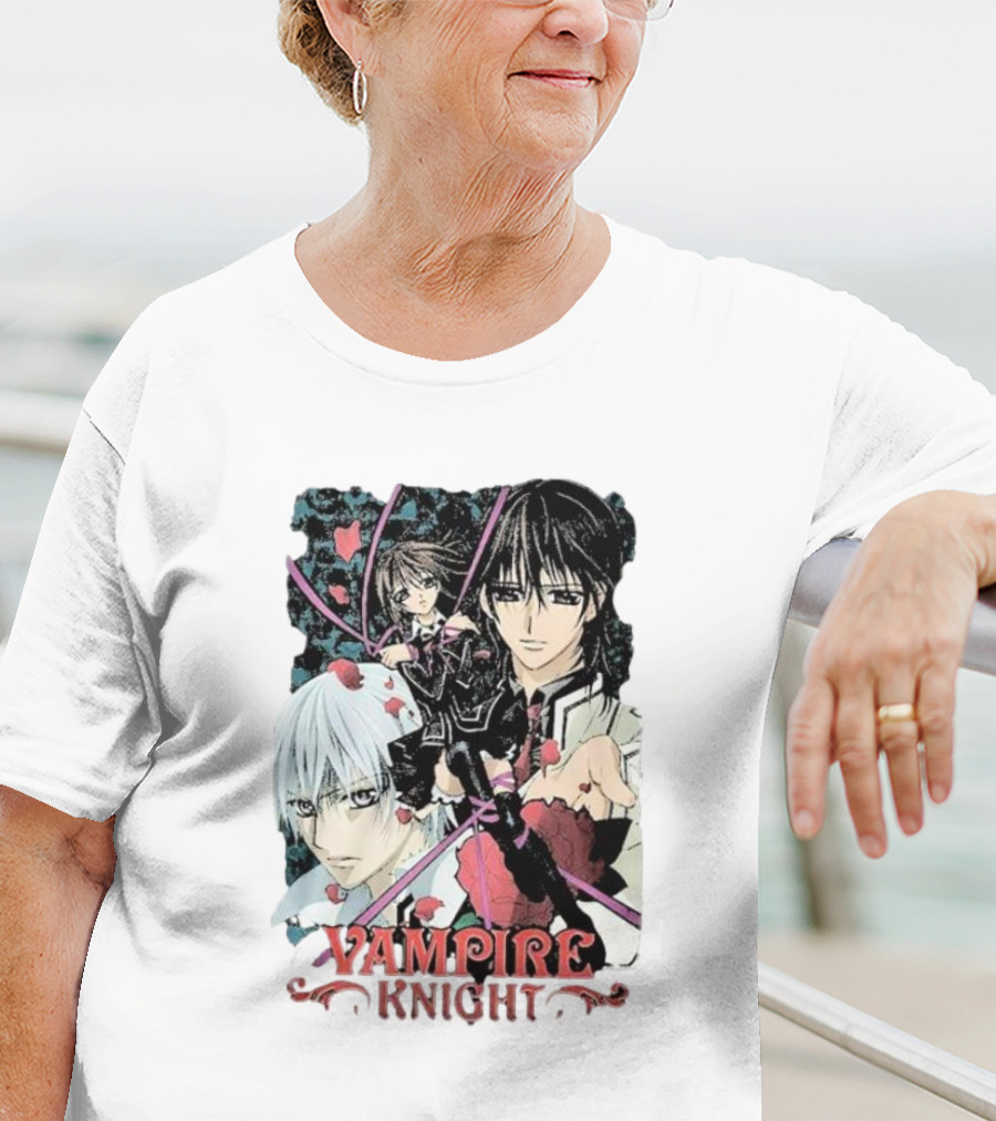 Vampire Knight Lovers Anime Characters Roses And Hearts T-Shirt