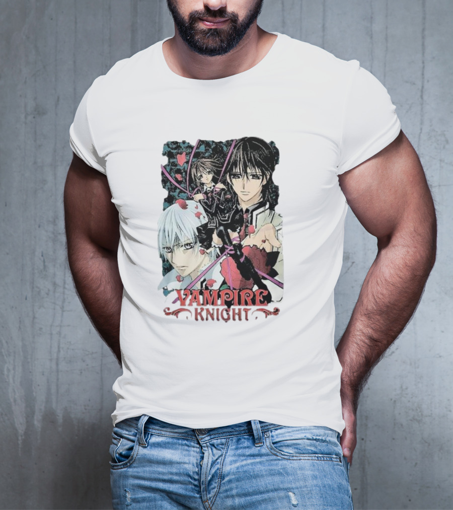 Vampire Knight Lovers Anime Characters Roses And Hearts T-Shirt