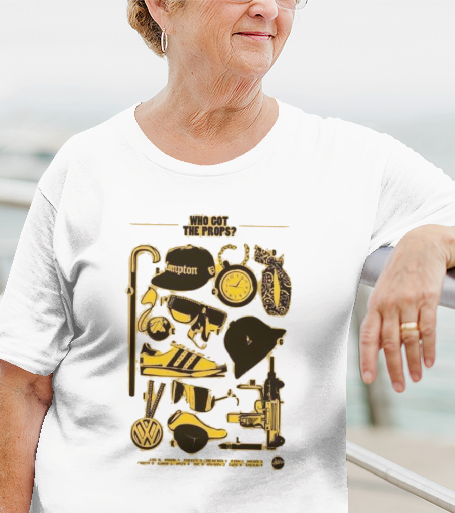 Who Got The Props Yellow Hip Hop Hampton Clock Accessories T-Shirt
