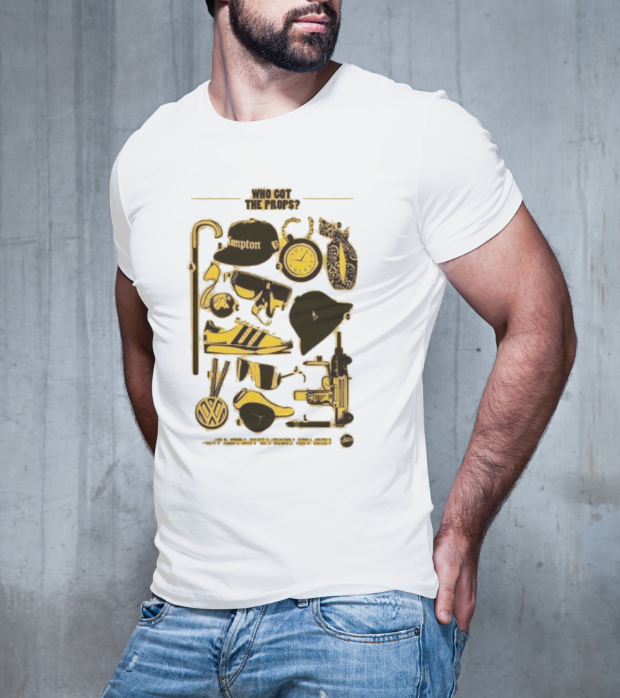 Who Got The Props Yellow Hip Hop Hampton Clock Accessories T-Shirt