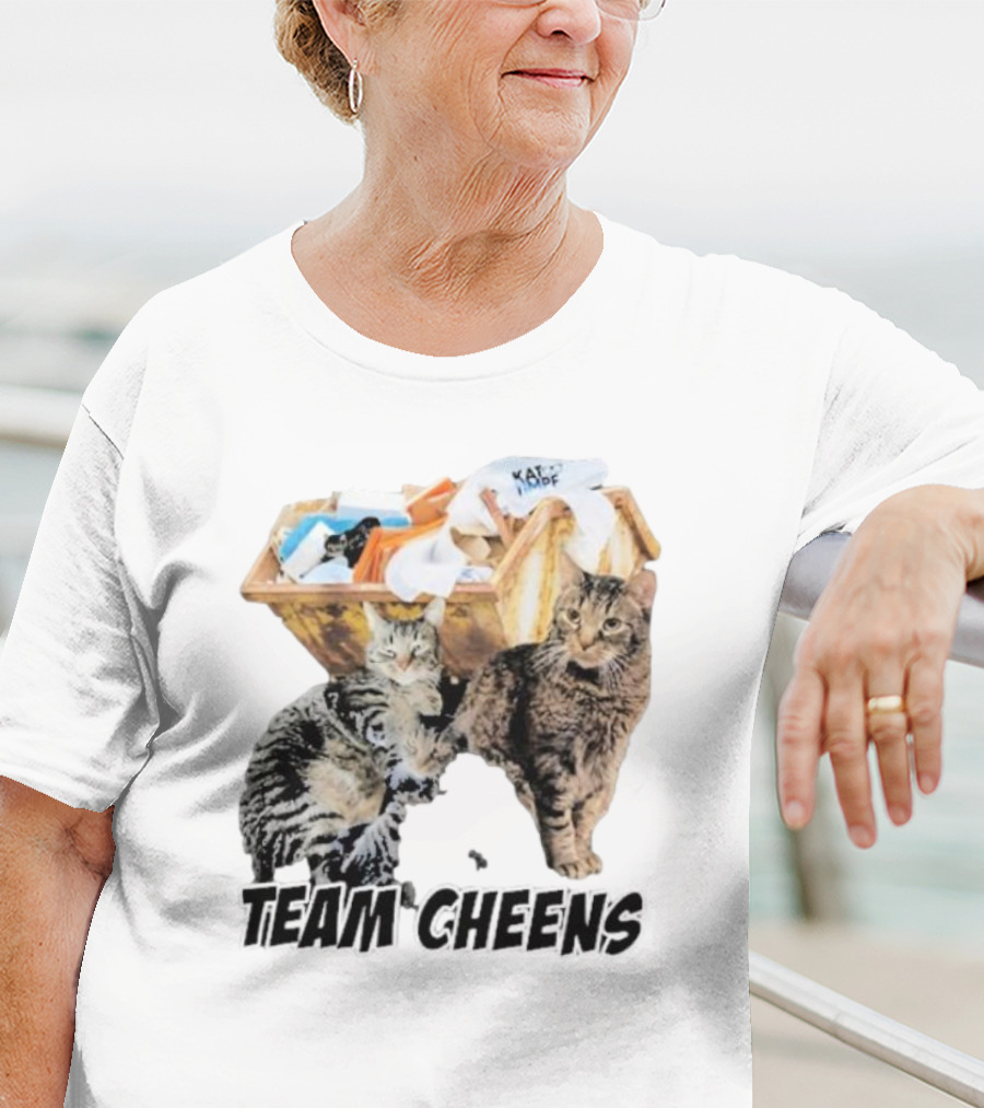 Kat Timpf Team Cheens Dumpster Cats T-Shirt