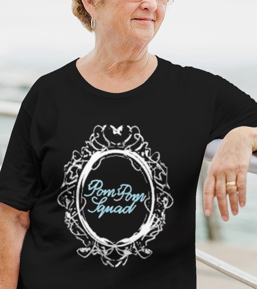 Pom Pom Squad Butterfly Filigree Frame Mirror T-Shirt