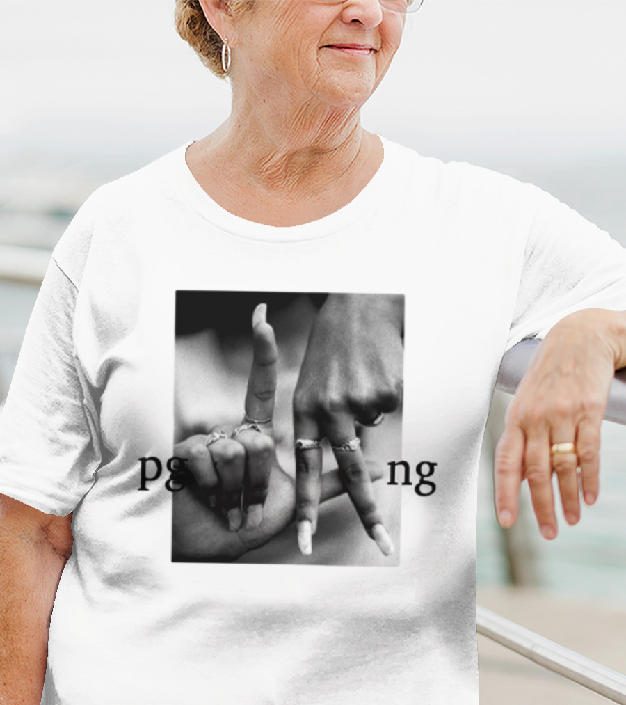 Savannah James PgLang Inspired Hand Sign Motif T-Shirt