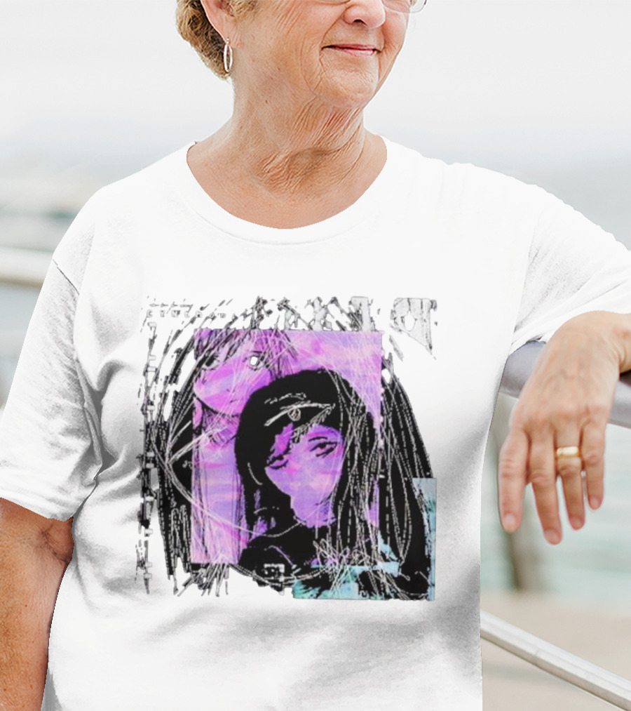 Cynthoni Sewerslvt Anime Aesthetic Purple Glitch T-Shirt