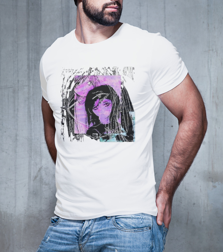 Cynthoni Sewerslvt Anime Aesthetic Purple Glitch T-Shirt