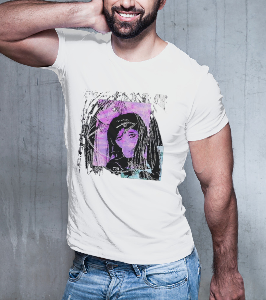 Cynthoni Sewerslvt Anime Aesthetic Purple Glitch T-Shirt