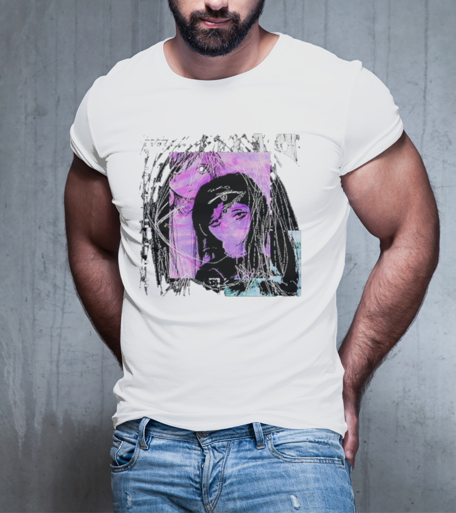 Cynthoni Sewerslvt Anime Aesthetic Purple Glitch T-Shirt
