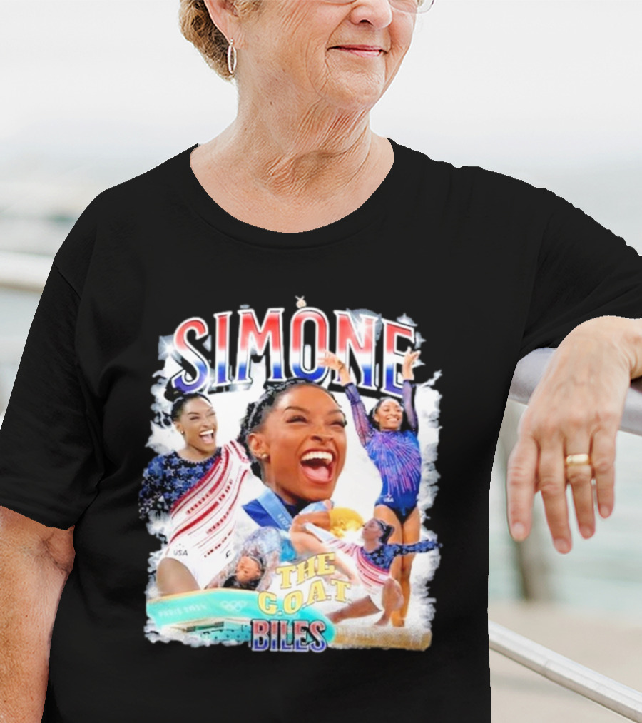 Simone Biles The GOAT Olympian USA Gymnastics Paris T-Shirt