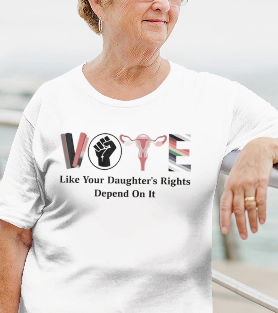 Vote Like Your Daughter’s Rights Depend On It Feminist Symbol Fist Uterus T-Shirt