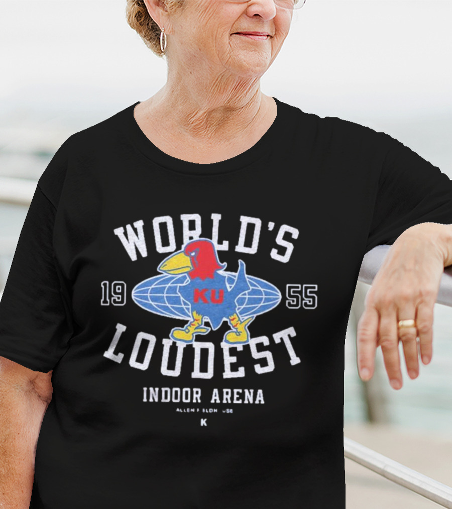 KU World's Loudest Indoor Arena 1955 Allen Fieldhouse Retro T-Shirt