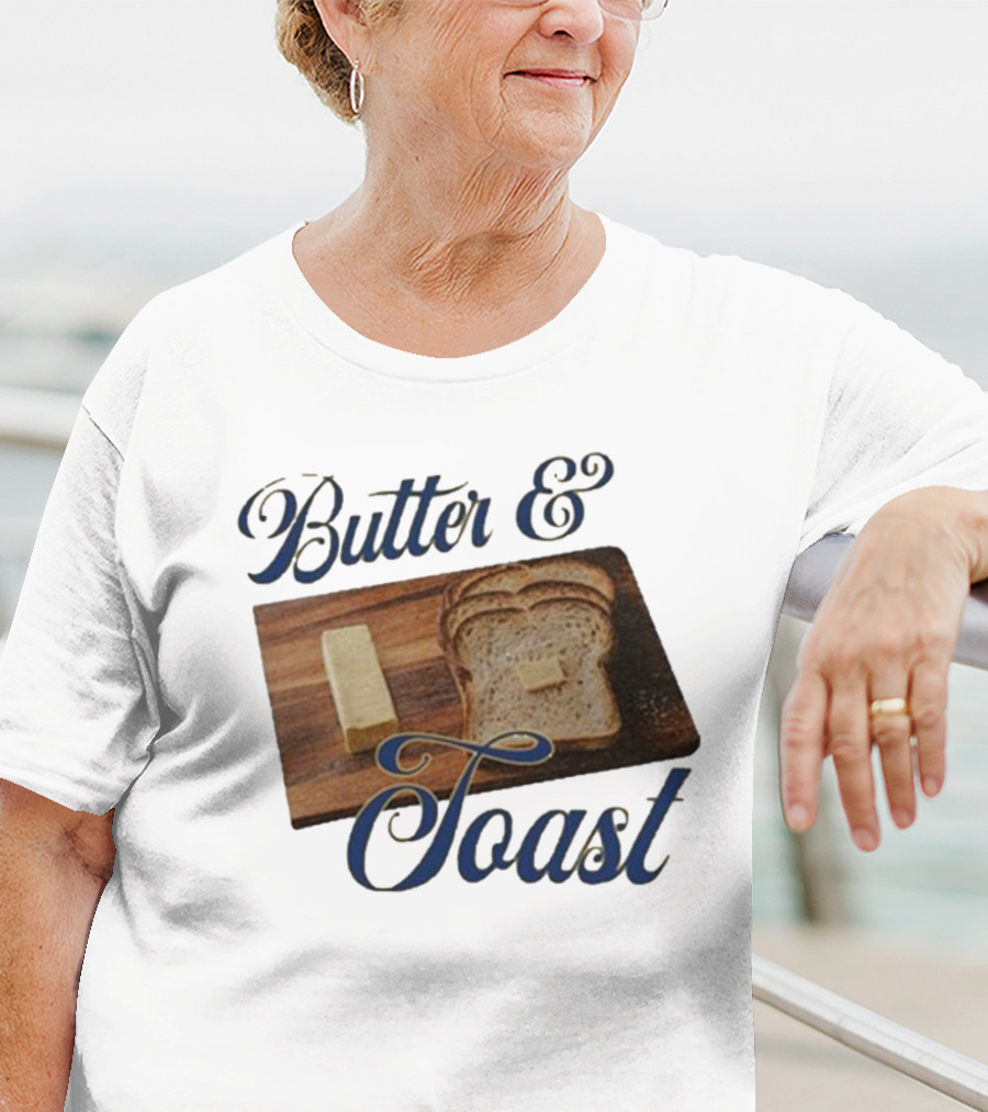 Middleclassfancy Butter And Toast Bread Slice With Butter Block T-Shirt