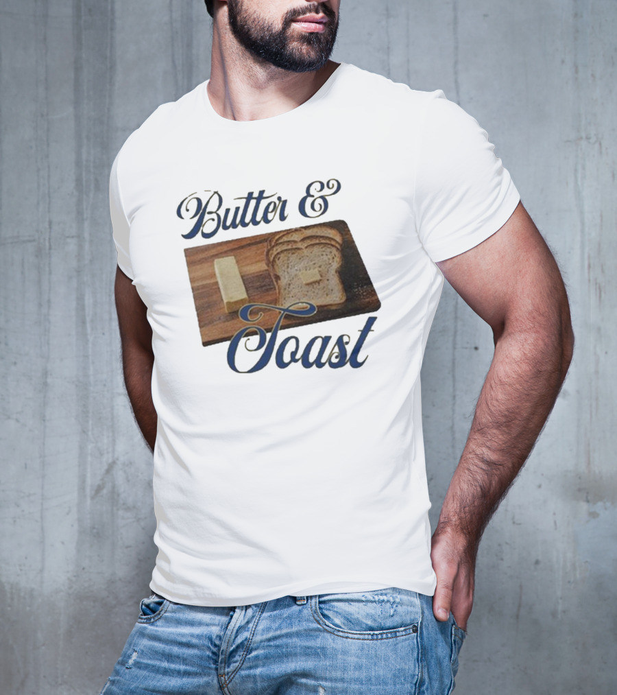 Middleclassfancy Butter And Toast Bread Slice With Butter Block T-Shirt