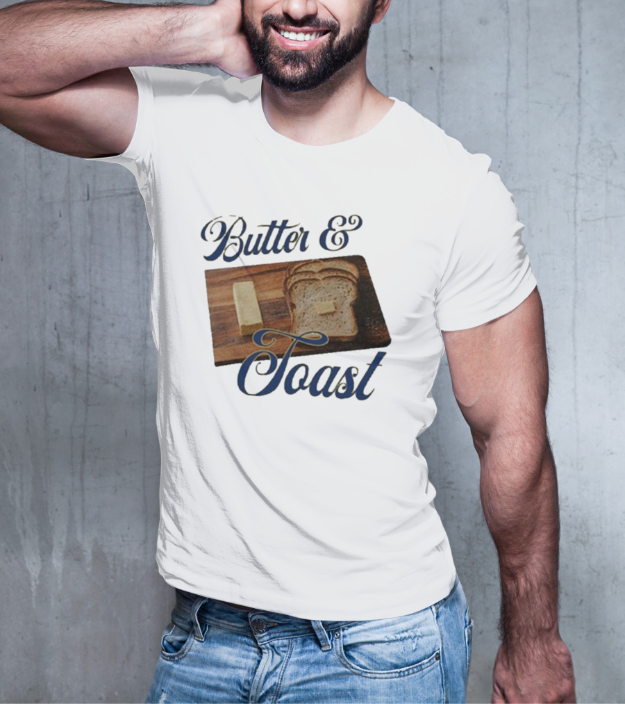 Middleclassfancy Butter And Toast Bread Slice With Butter Block T-Shirt