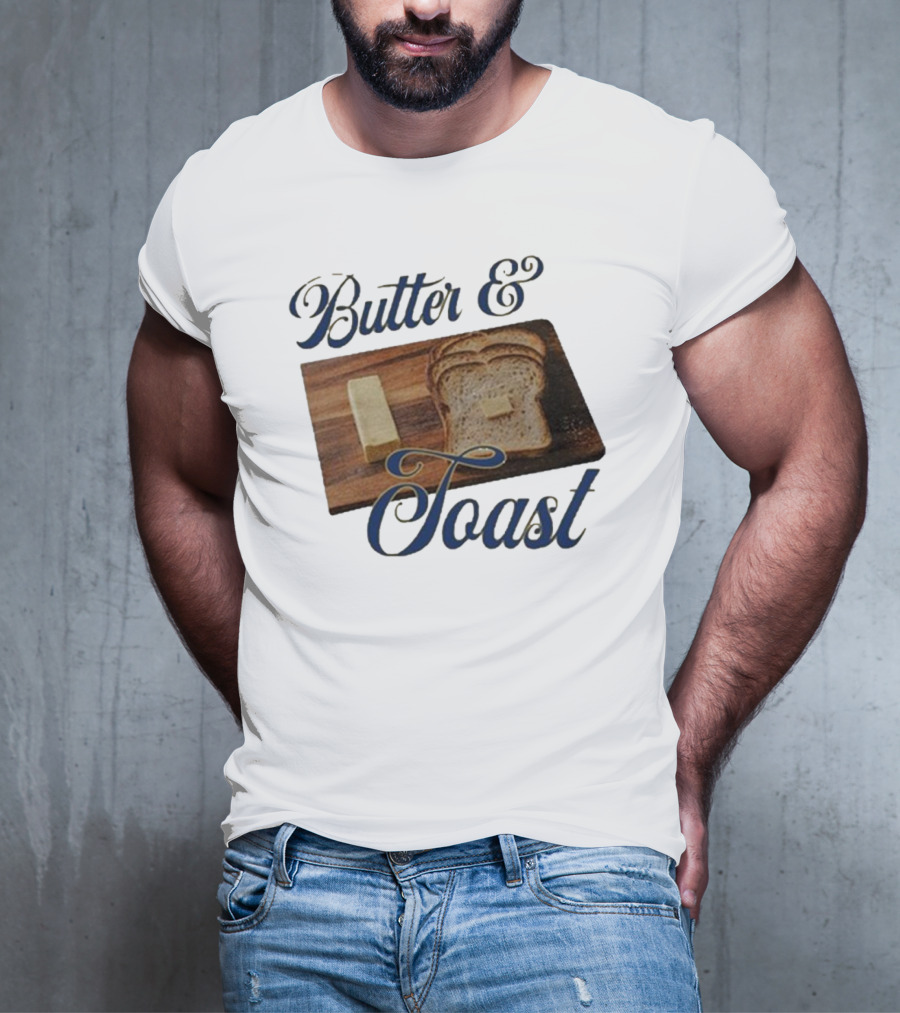 Middleclassfancy Butter And Toast Bread Slice With Butter Block T-Shirt