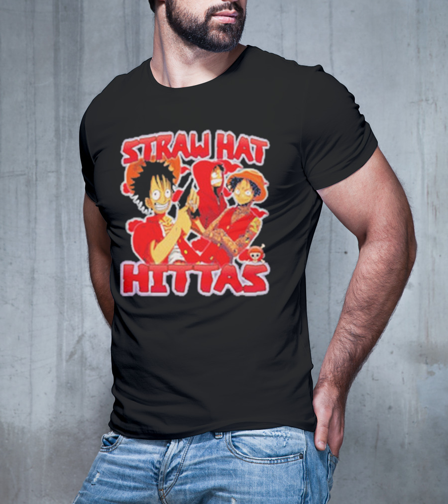 Straw Hat Hittas Monkey Luffy Anime Crossover T-Shirt