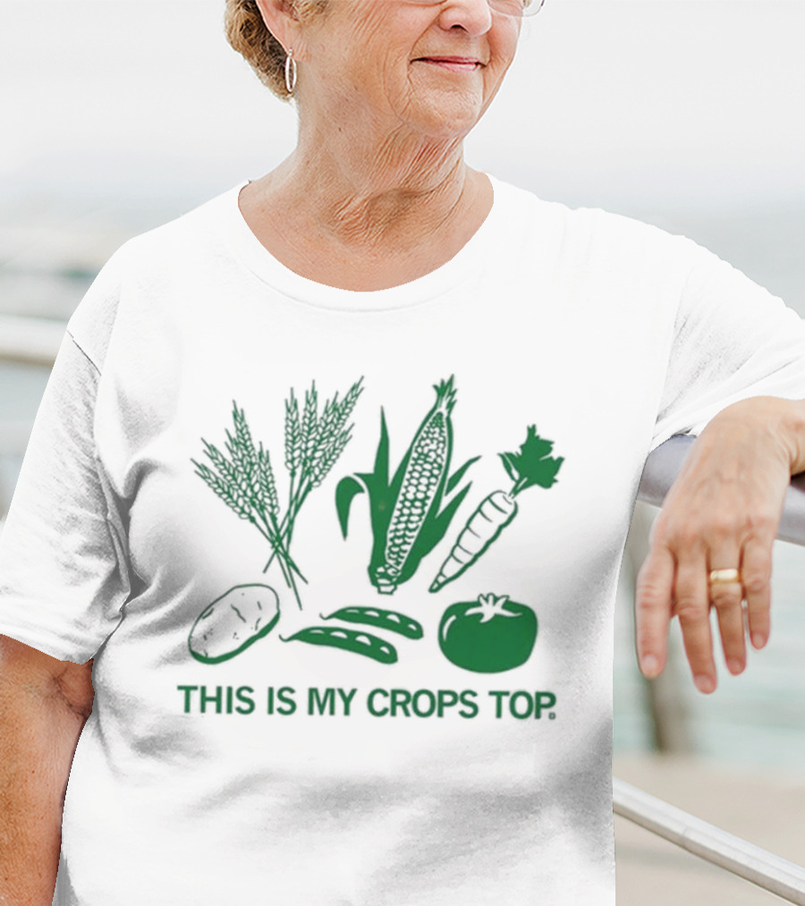 Raygun This Is My Crops Top With Vegetables Corn Carrot Tomato Peas Wheat T-Shirt