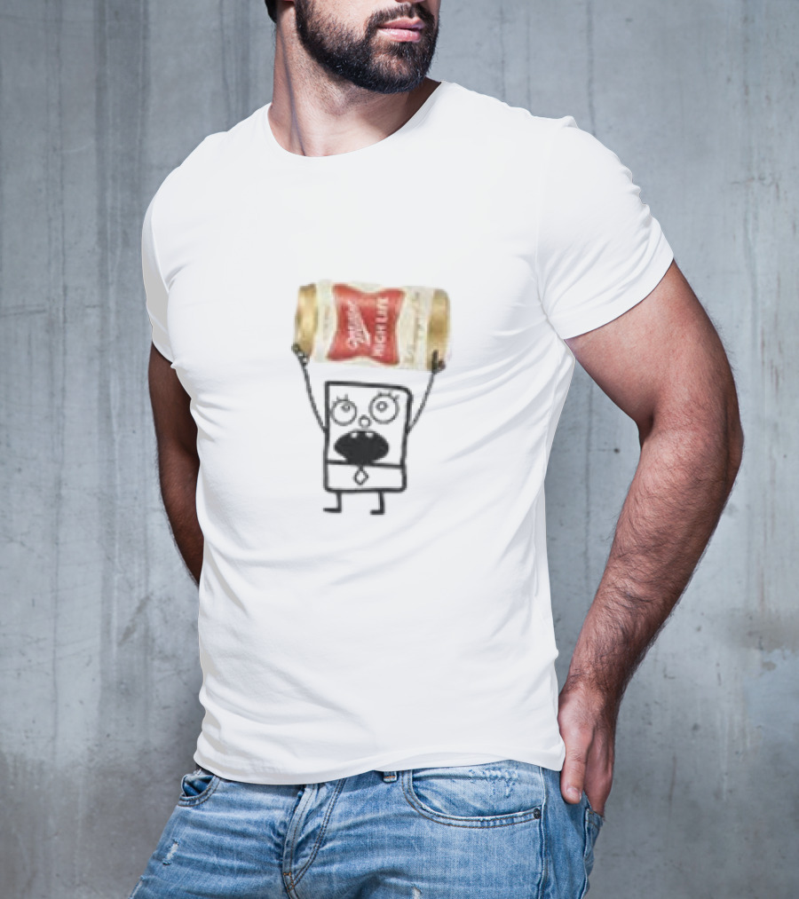 Miller High Life Doodlebob Holding Beer Can T-Shirt