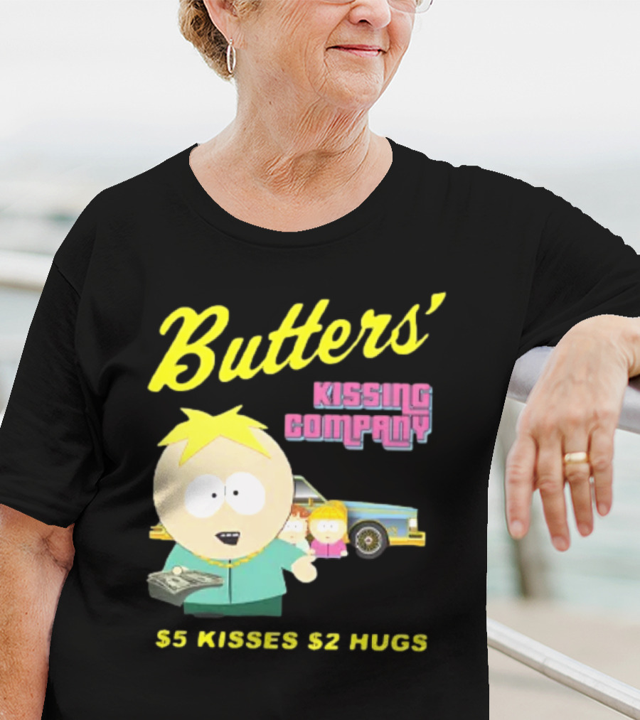 Butters' Kissing Company $5 Kisses $2 Hugs South Park Character T-Shirt