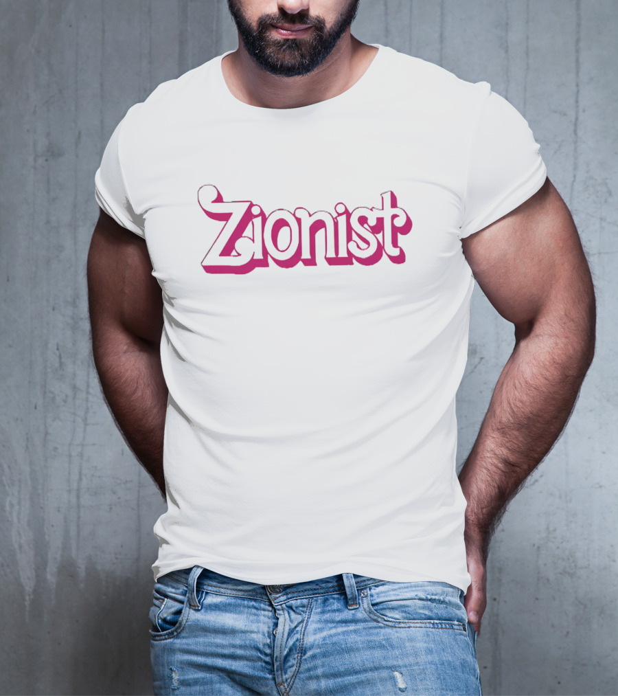 Zionist Barbie Pink Retro Typography T-Shirt