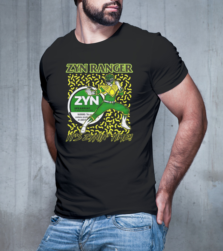 Zyn Ranger Spearmint It's Zynin' Time Heroic Pose T-Shirt
